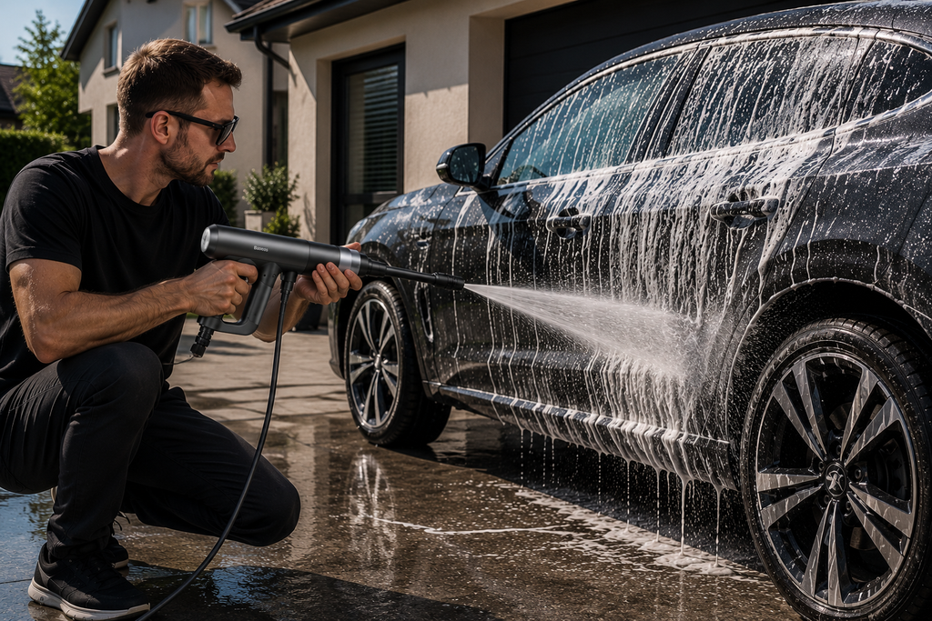 High-pressure car wash water gun telescopic water nozzle
